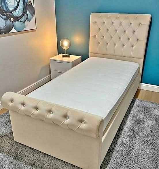 Classic Single Sleigh Bed | Junior & Guest Series | Free Delivery - Sleigh Beds UK